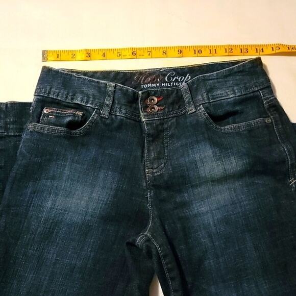 Tommy Hilfiger Hope Crop Dark Washed Capri Jeans sz 4 - Picture 3 of 7